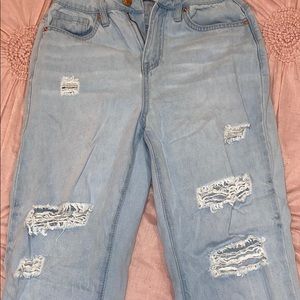 Ripped mom jeans